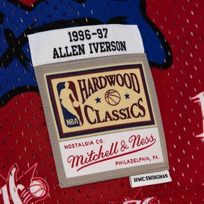 Regata Philadelphia 76ers Grafite Sticker Allen Iverson 1996/97
