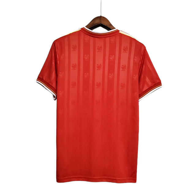 Camisa Retrô Liverpool 1985/1986 - Masculina - Vermelha com detalhes em branco